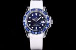ROLEX Submariner Replica with Blue Dial ETA2824 Movement FKM Strap Blue Watch